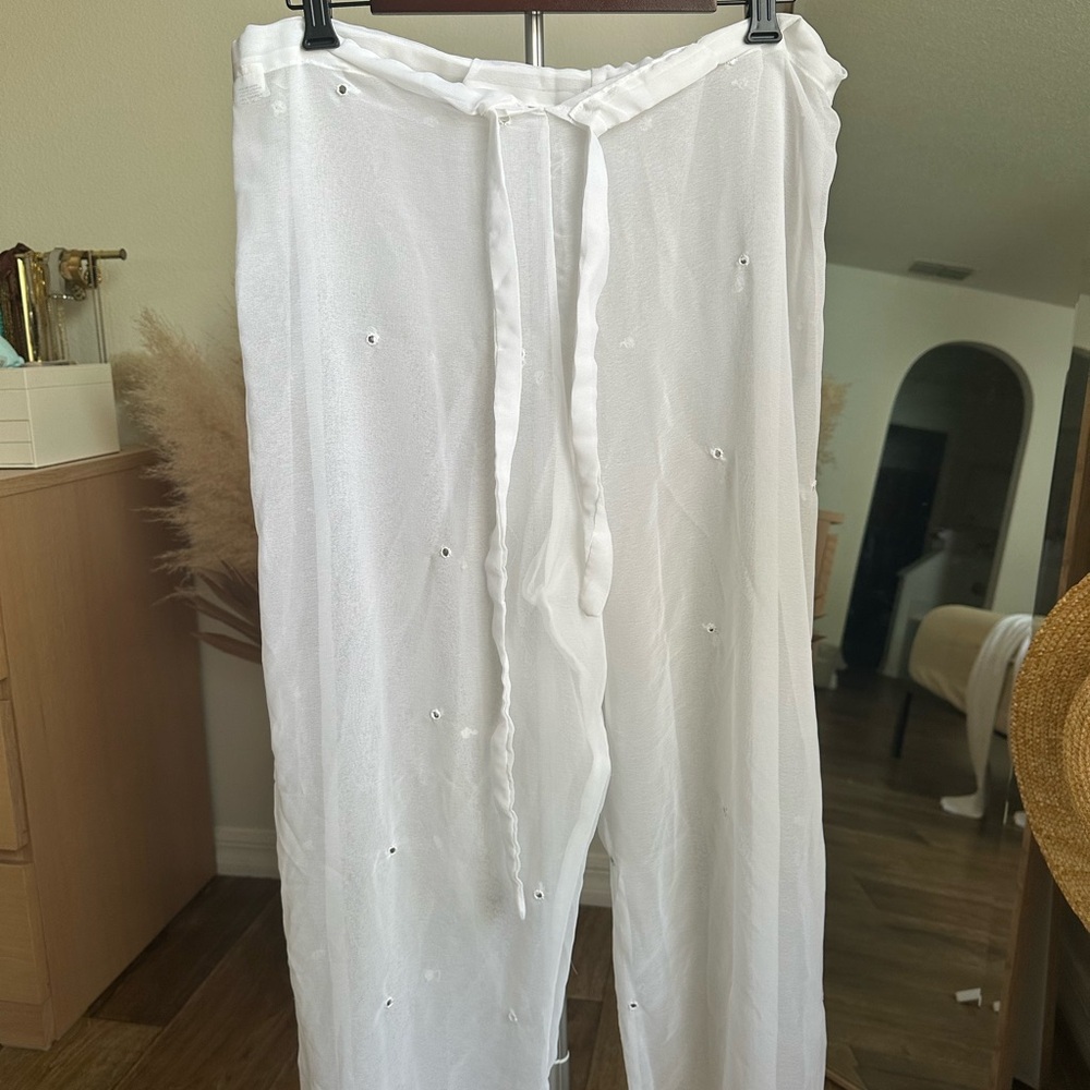 Swim Cover Up Pants with Drawstring
